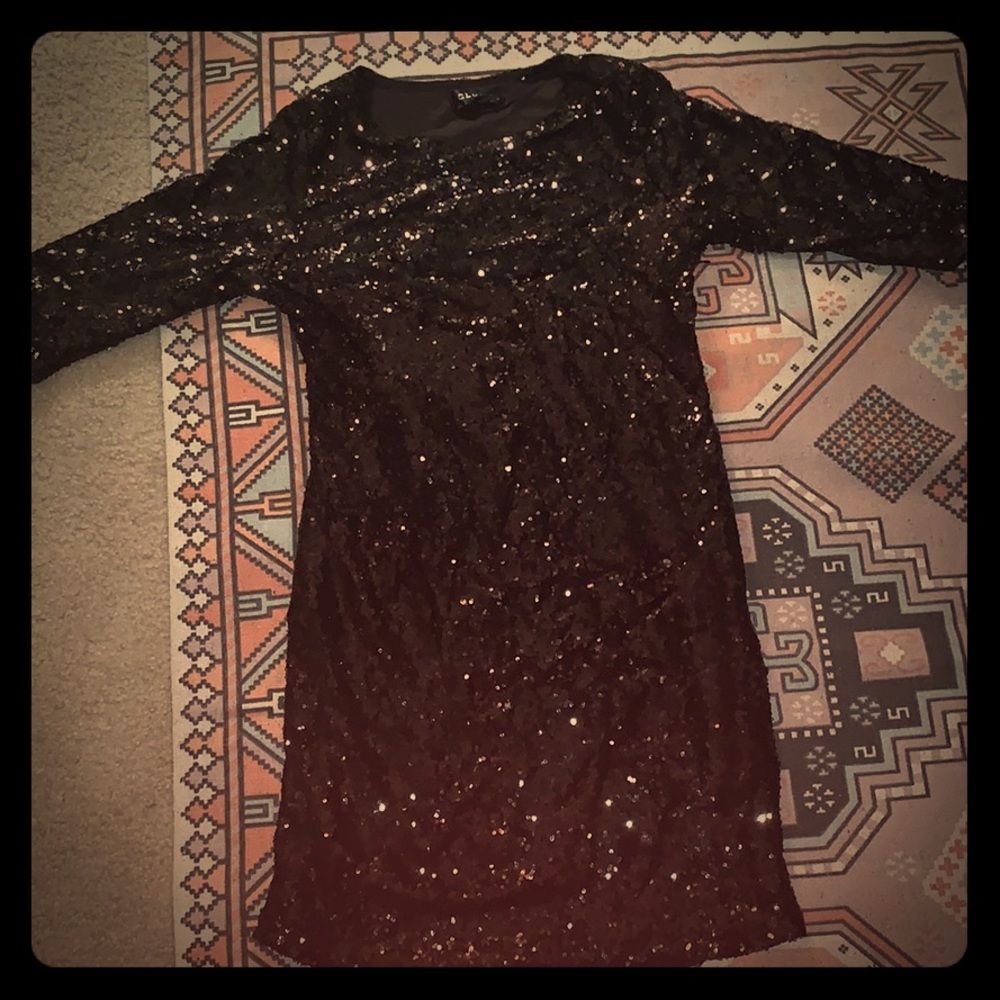 New Years Eve black glitter dress !